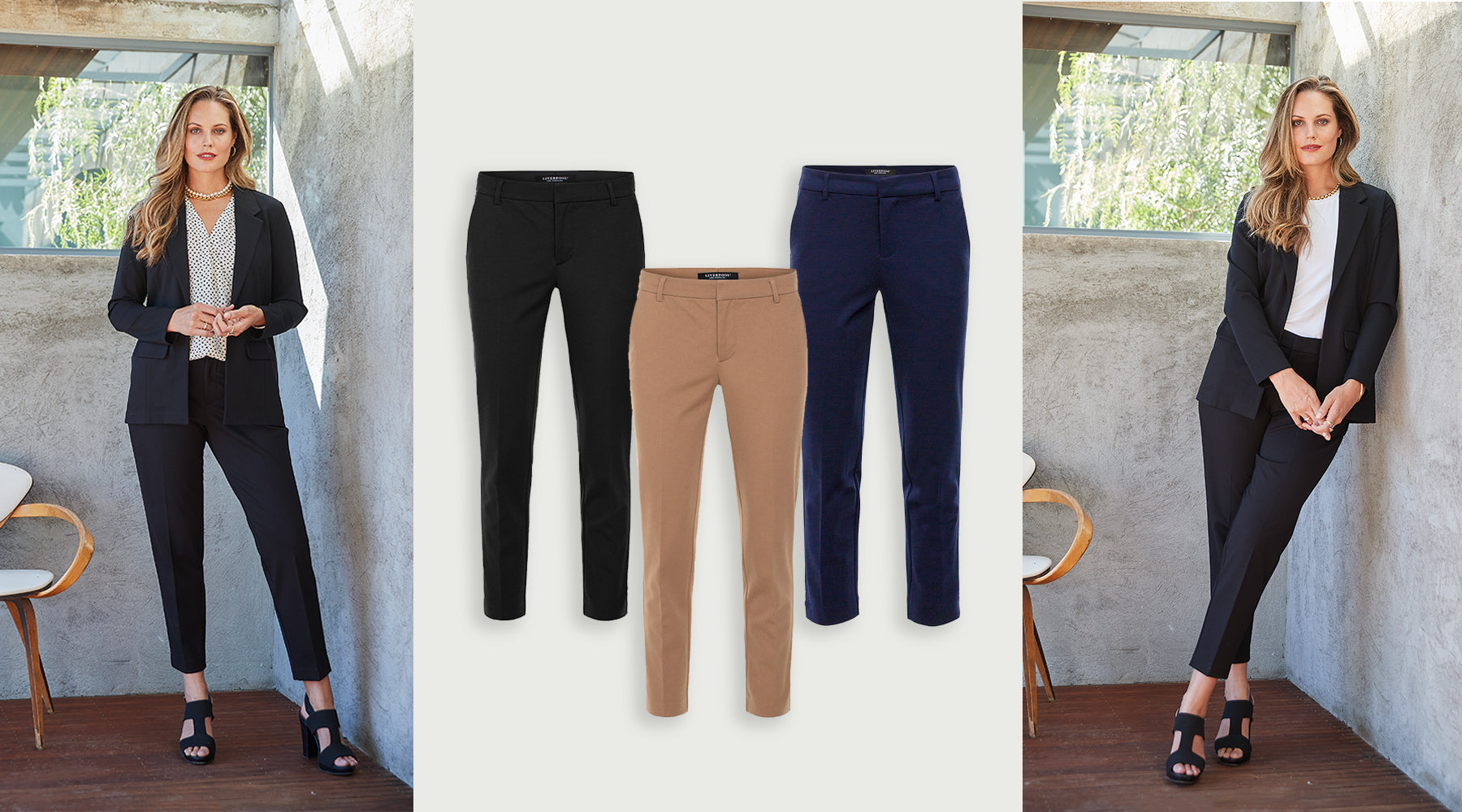 The most comfortable work pants for women, the Kelsey Trouser!