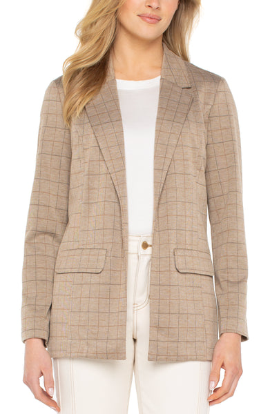 (取寄) リバプールロサンゼルス レディース ボーイフレンズ ブレーザー Liverpool Los Angeles women Boyfriend Blazer Khaki Grid Check BOYFRIEND BLAZER – LIVERPOOL LOS ANGELES