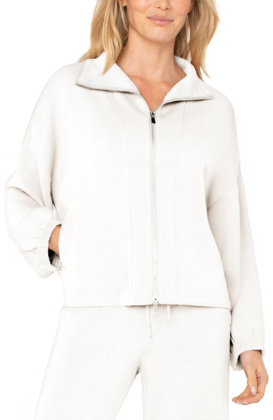 48美品 90s allegri Funnel Neck Zip Up Coat LM1B61C9whitecloudf_600x600.
