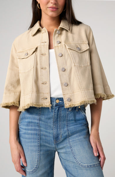 3/4 SLEEVE FRAYED FLOUNCE JACKET – LIVERPOOL LOS ANGELES
