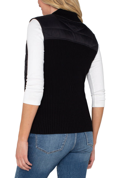 PETITE SLEEVELESS QUILTED FULL ZIP SWEATER VEST – LIVERPOOL