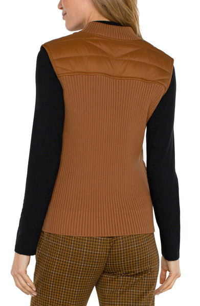 PETITE SLEEVELESS QUILTED FULL ZIP SWEATER VEST – LIVERPOOL LOS ANGELES