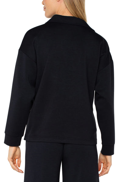 トップス punpee 5lack SWEAT SHIRT black L V-NECK POPOVER WITH COLLAR – LIVERPOOL LOS ANGELES