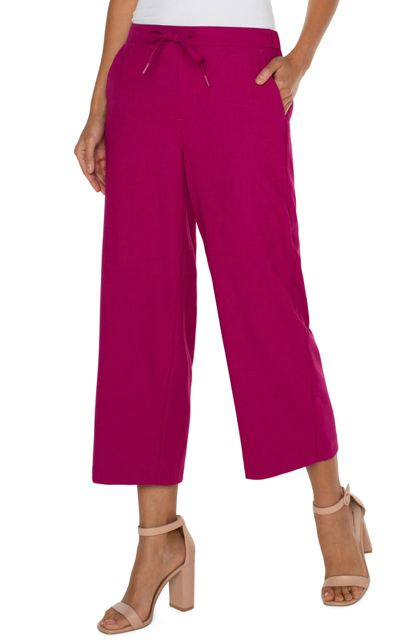 PULL-ON WIDE LEG CROP TROUSER - View 2
