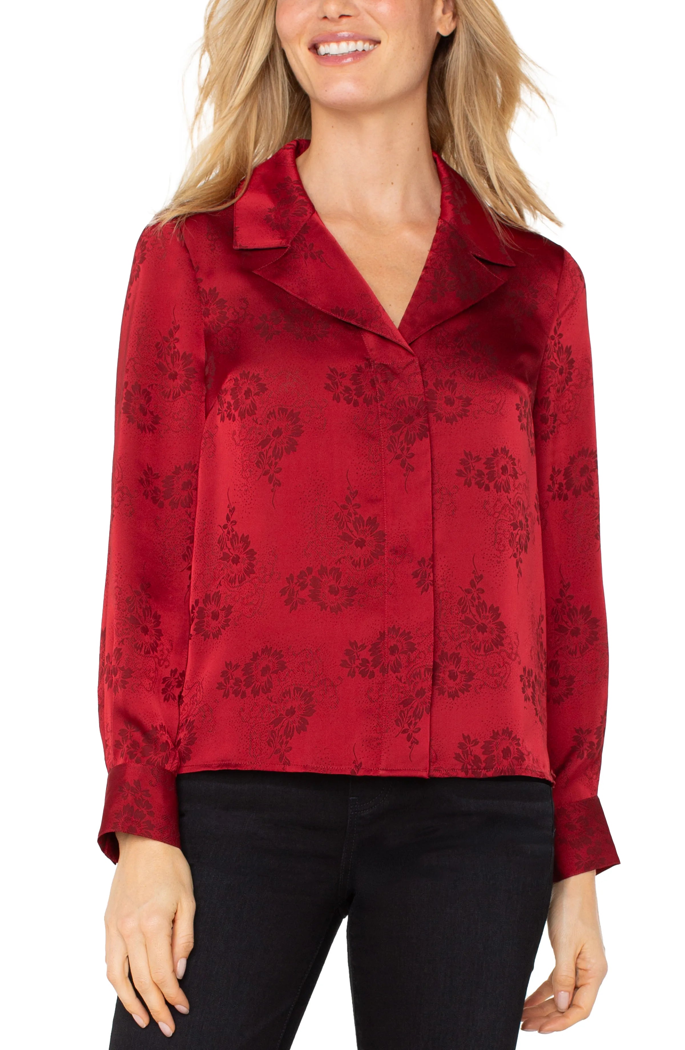 DARK RED FLORAL