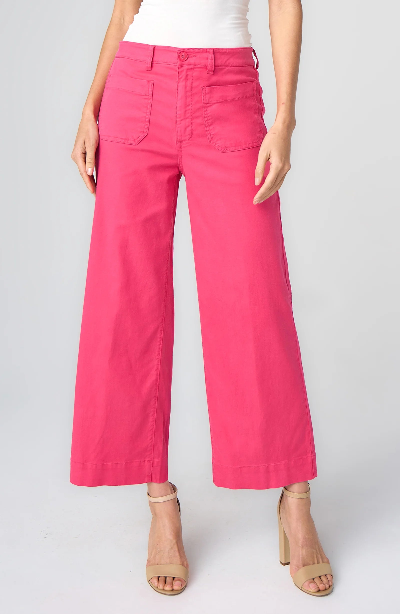 CROP WIDE LEG WITH PATCH POCKETS – LIVERPOOL LOS ANGELES