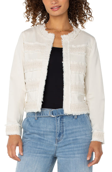 URIG's Lace Collar Less Jacket Jacket Wellen Mail Order