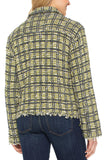 GREEN MULTI PLAID BOUCLE