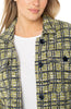 GREEN MULTI PLAID BOUCLE