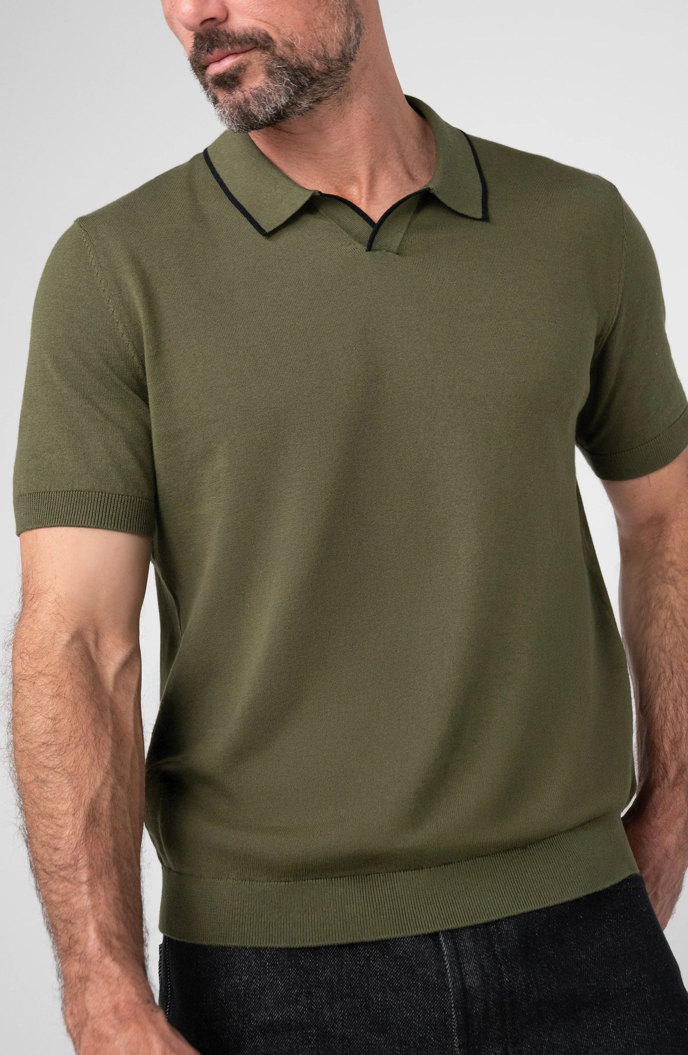JOHNNY COLLAR SWEATER KNIT POLO