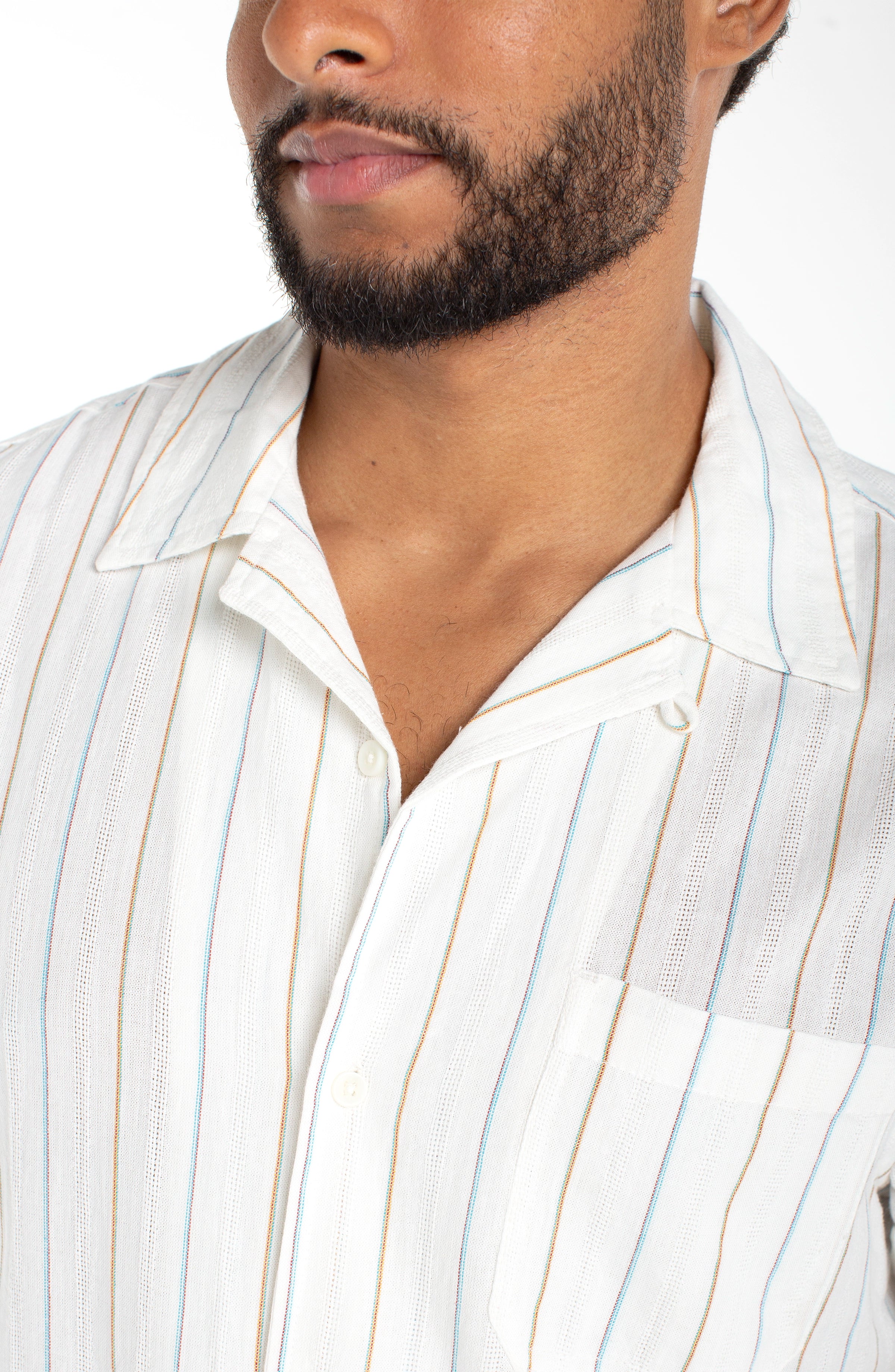 IVORY AQUA STRIPE