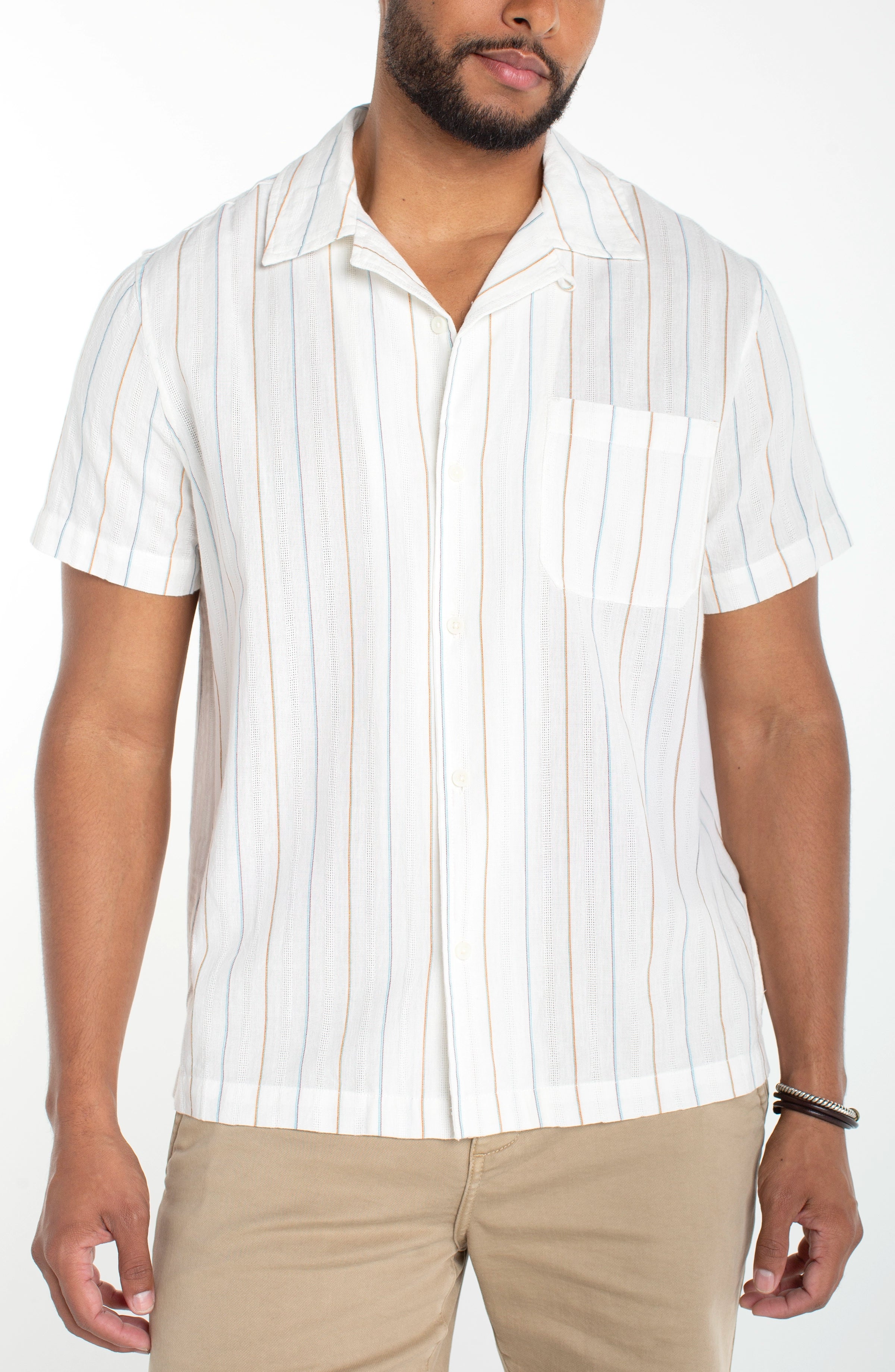IVORY AQUA STRIPE