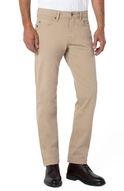 Open REGENT RELAXED STRAIGHT PEACHED COLORED TWILL KHAKI-1 in gallery view