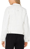 WHITE BLACK PINSTRIPE