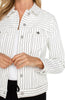 WHITE BLACK PINSTRIPE