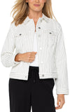 WHITE BLACK PINSTRIPE