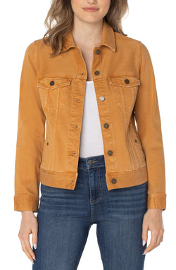 Open CLASSIC JEAN JACKET AMBER DAWN-1 in gallery view