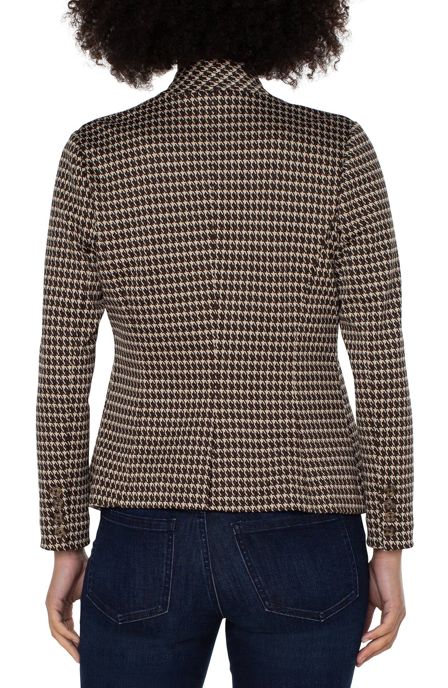 TAN BROWN MOD HOUNDSTOOTH