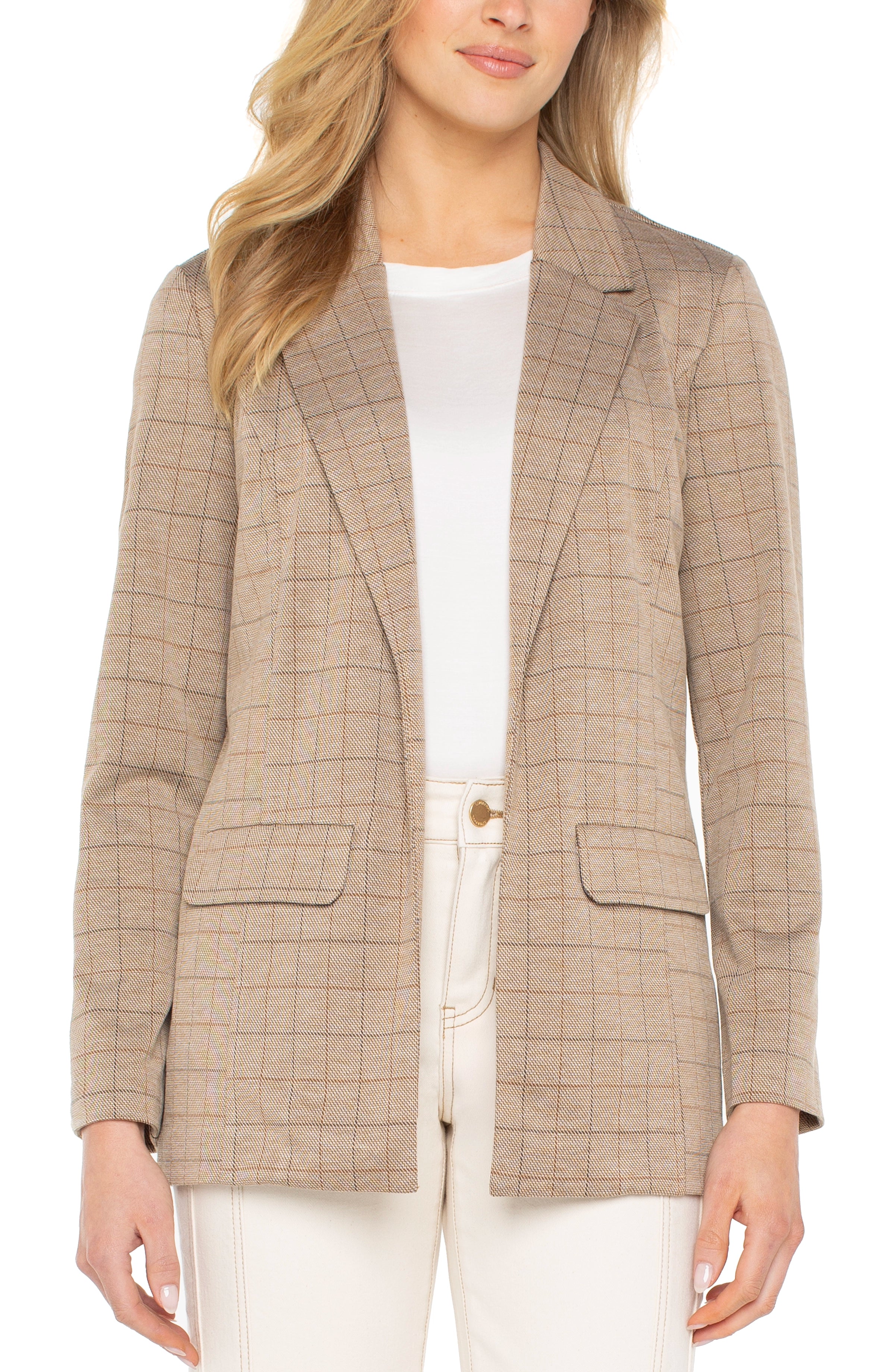 KHAKI GRID CHECK