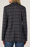 NAVY TAN PLAID