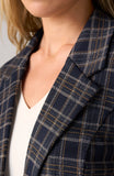 NAVY TAN PLAID