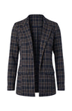 NAVY TAN PLAID