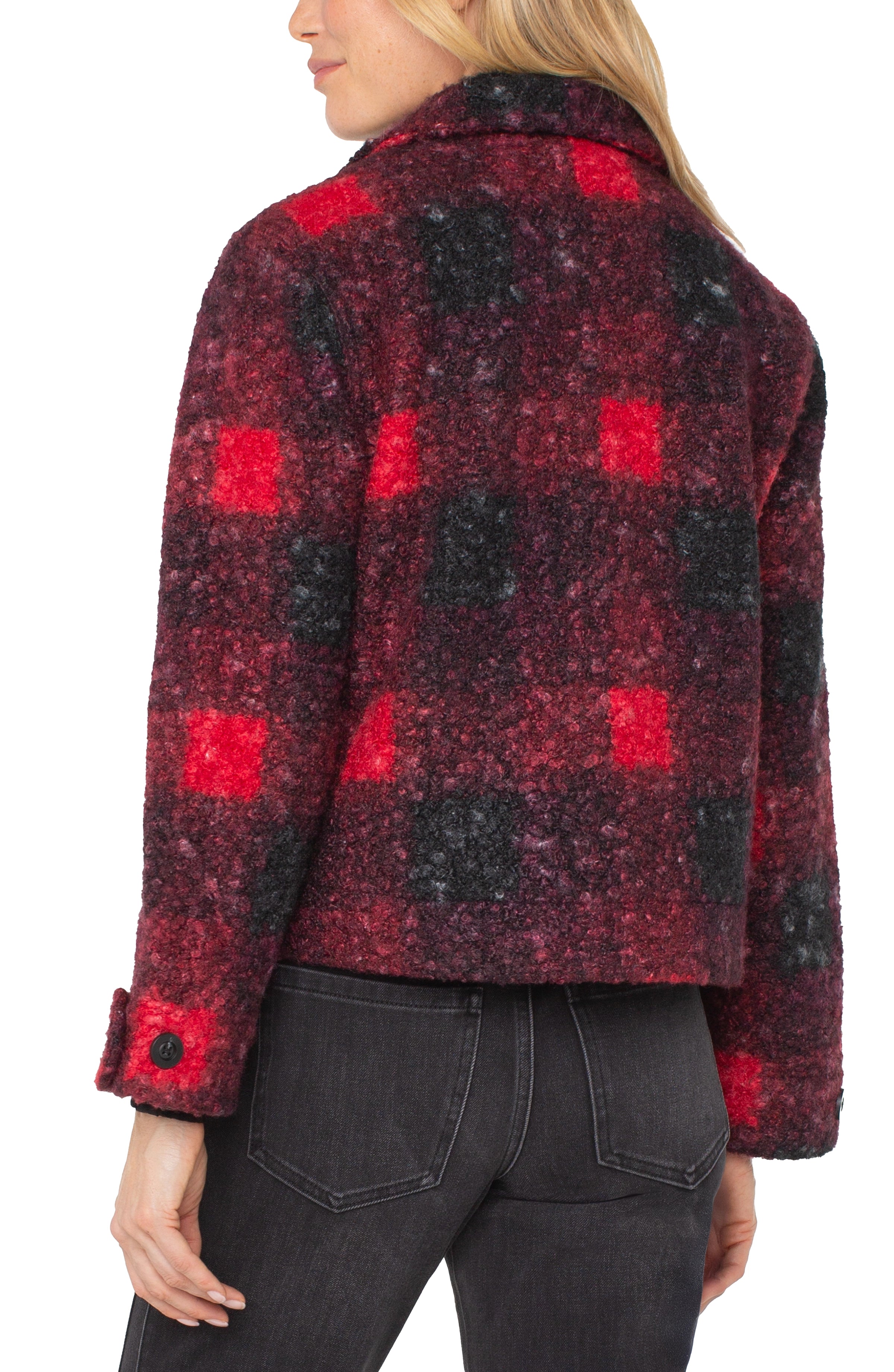 RED BLACK BUFFALO CHECK SHERPA