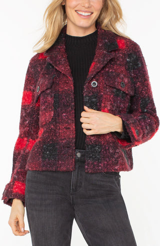 RED BLACK BUFFALO CHECK SHERPA