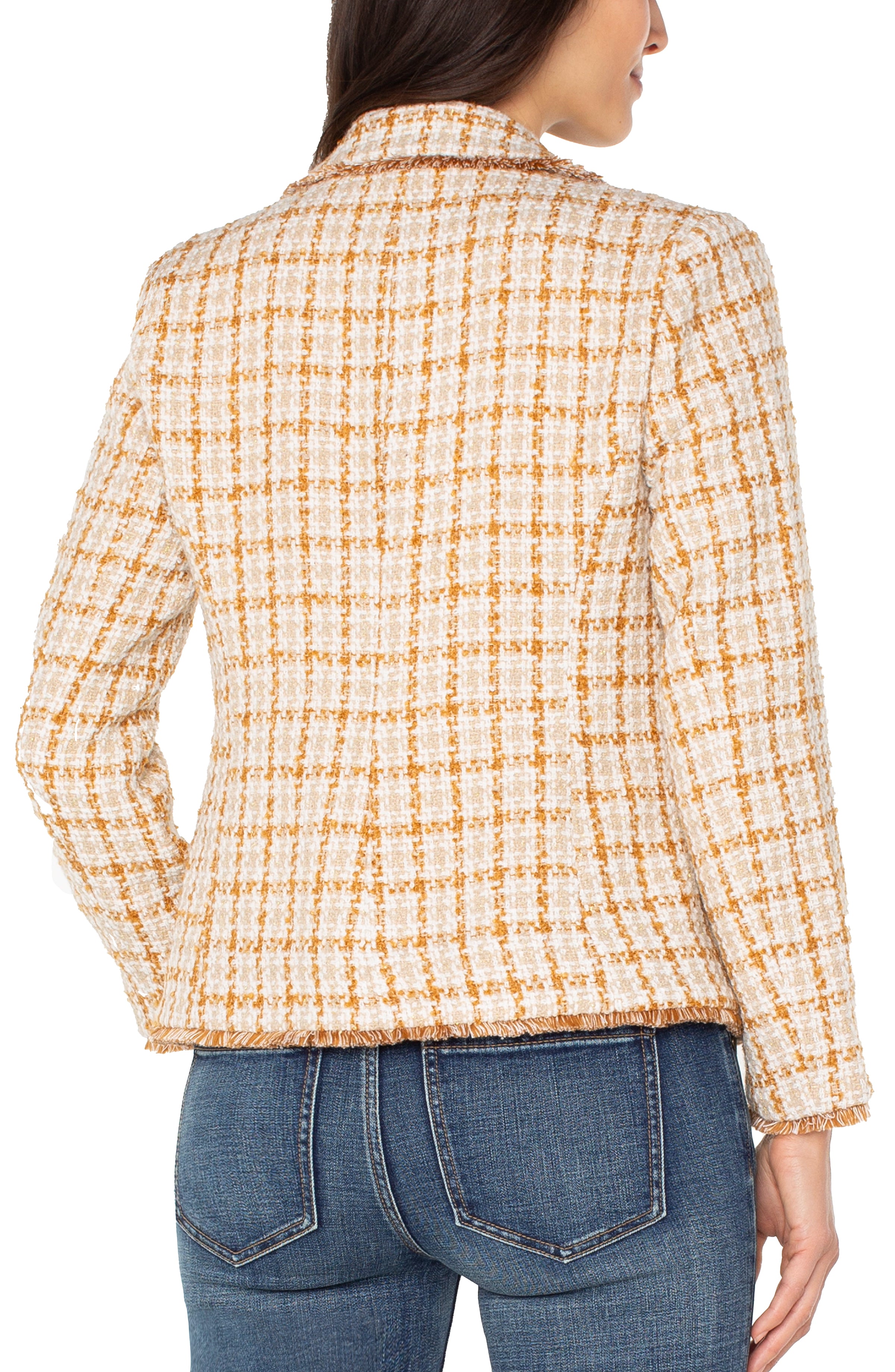 BLAZER WITH FRAYED EDGES