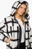 WHITE BLACK CURLY LAMB WINDOWPANE