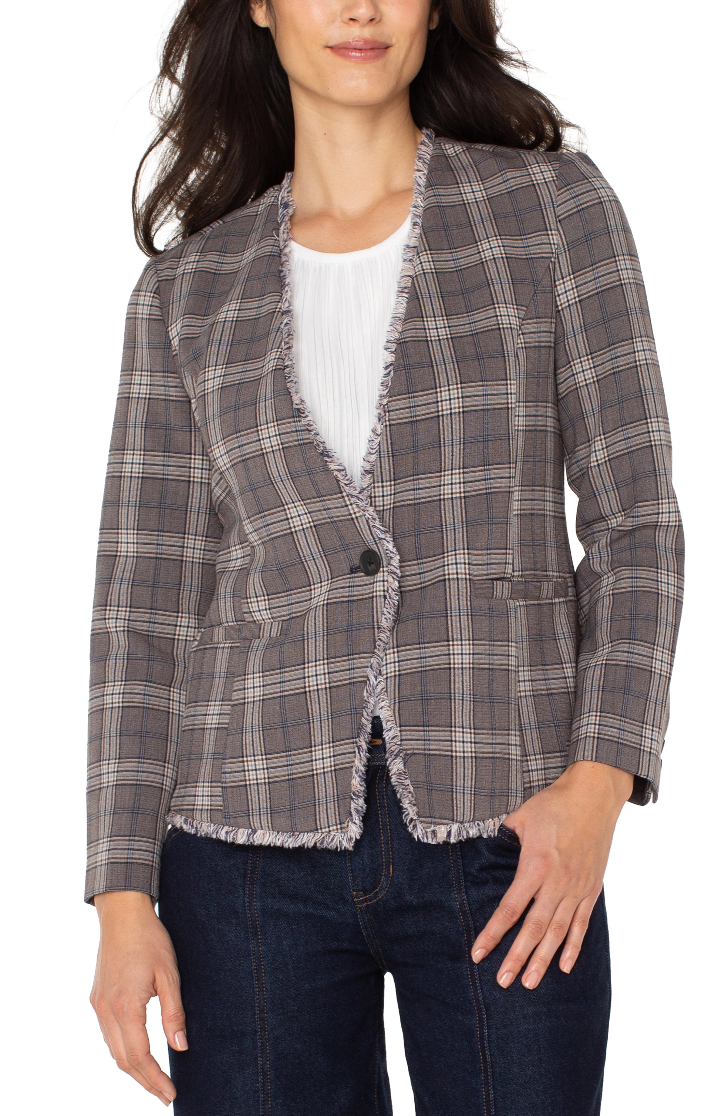 BROWN NAVY GLEN CHECK