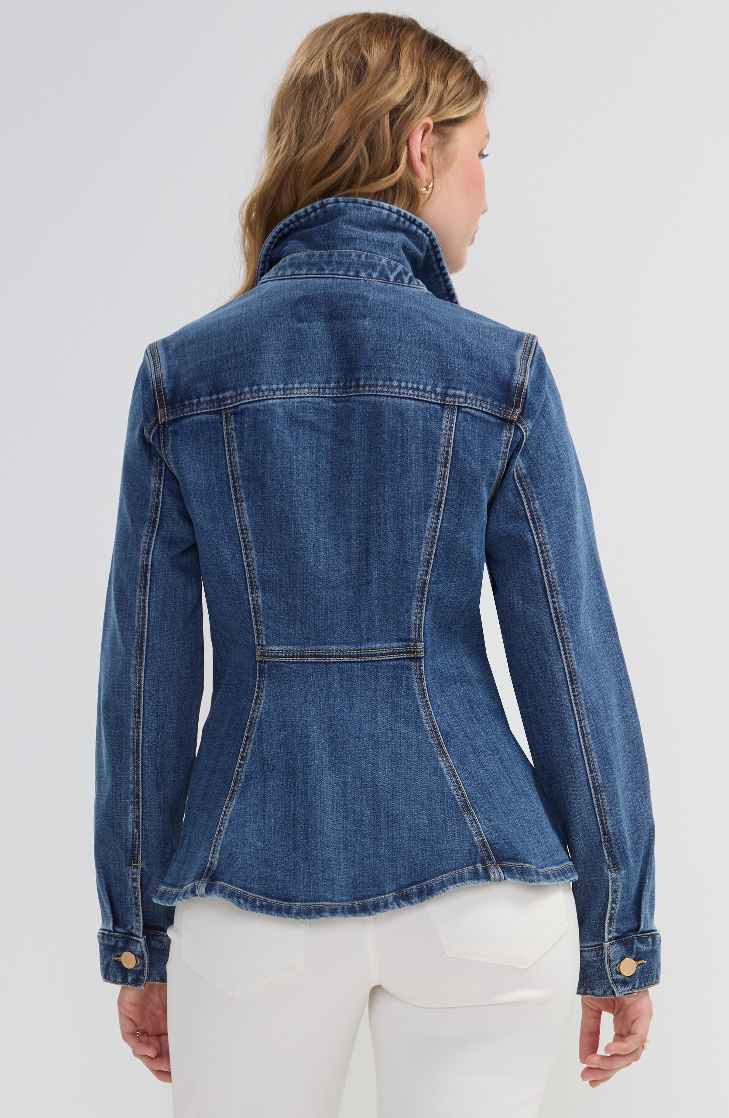 FIT AND FLARE TRUCKER JACKET