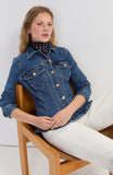 FIT AND FLARE TRUCKER JACKET