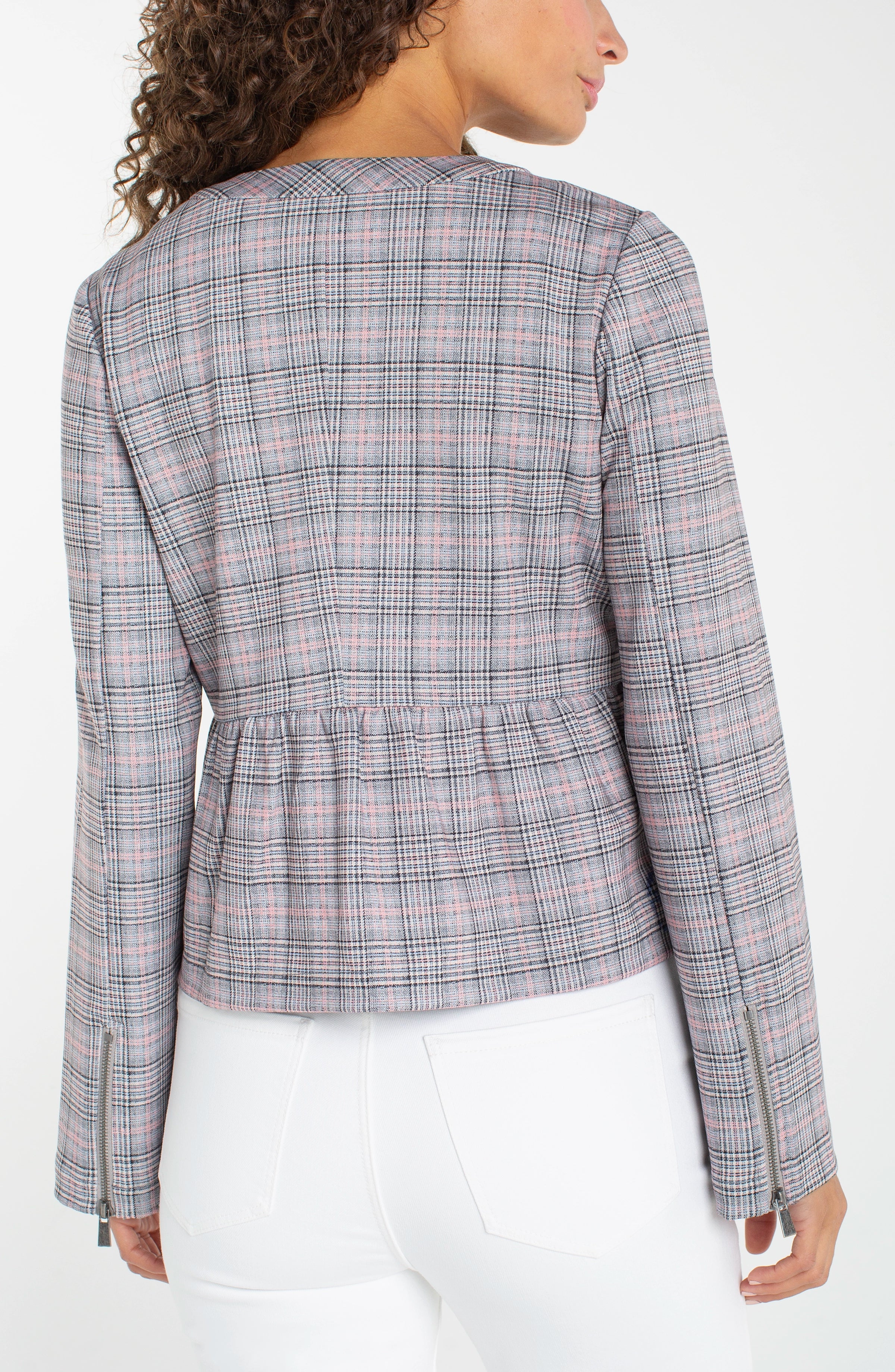 GREY BLUSH PLAID