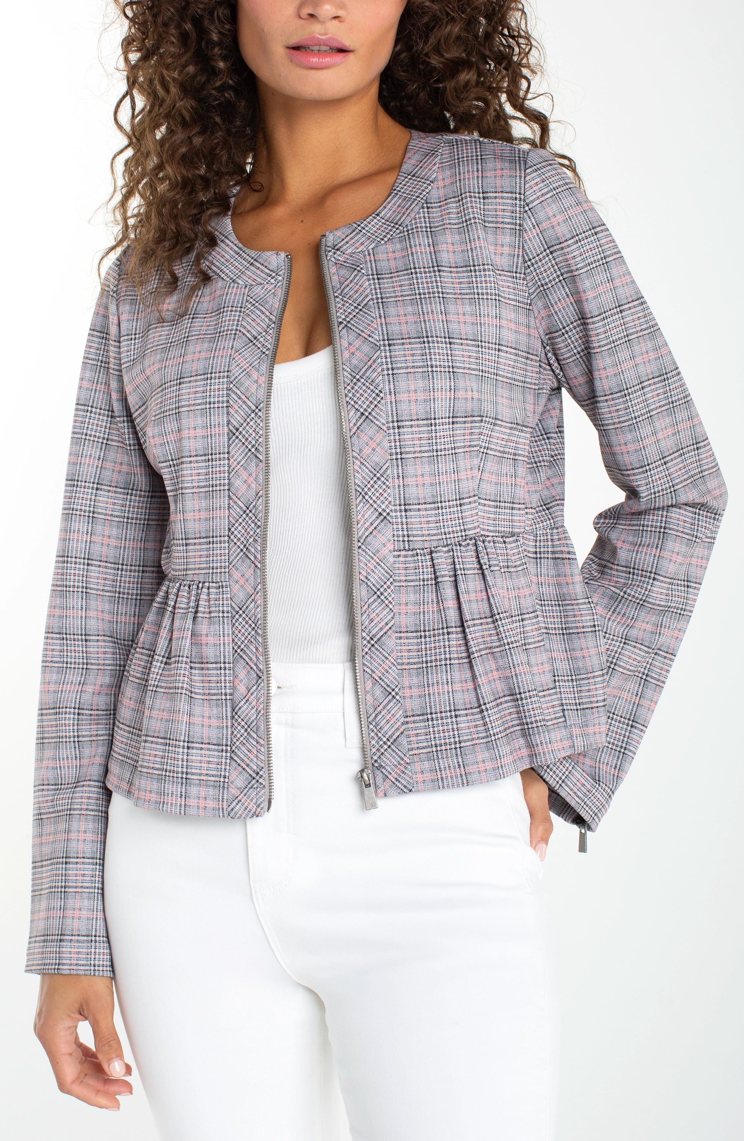 GREY BLUSH PLAID