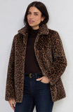COLLARED FAUX FUR COAT