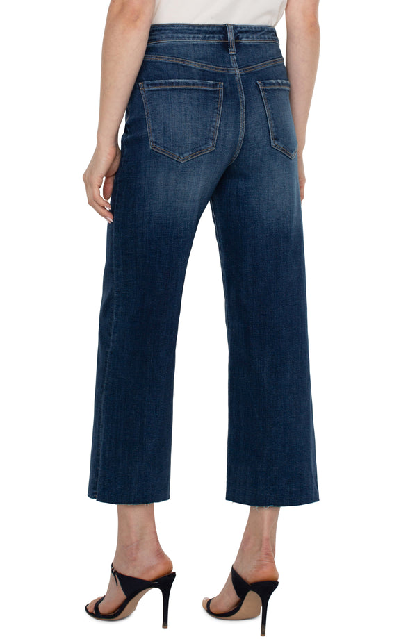 Women's High Rise A-Line Jean in Marble White