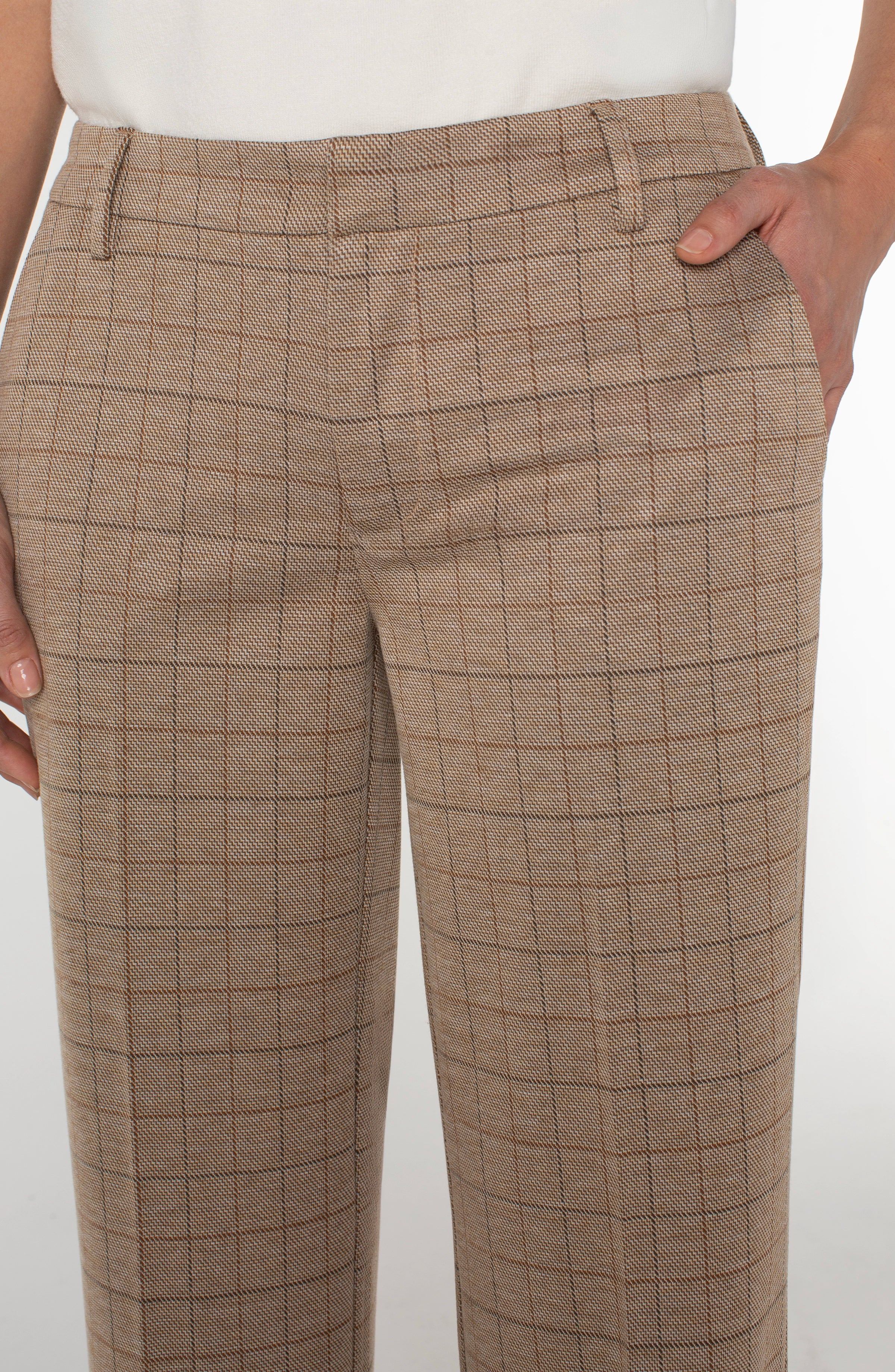 KHAKI GRID CHECK