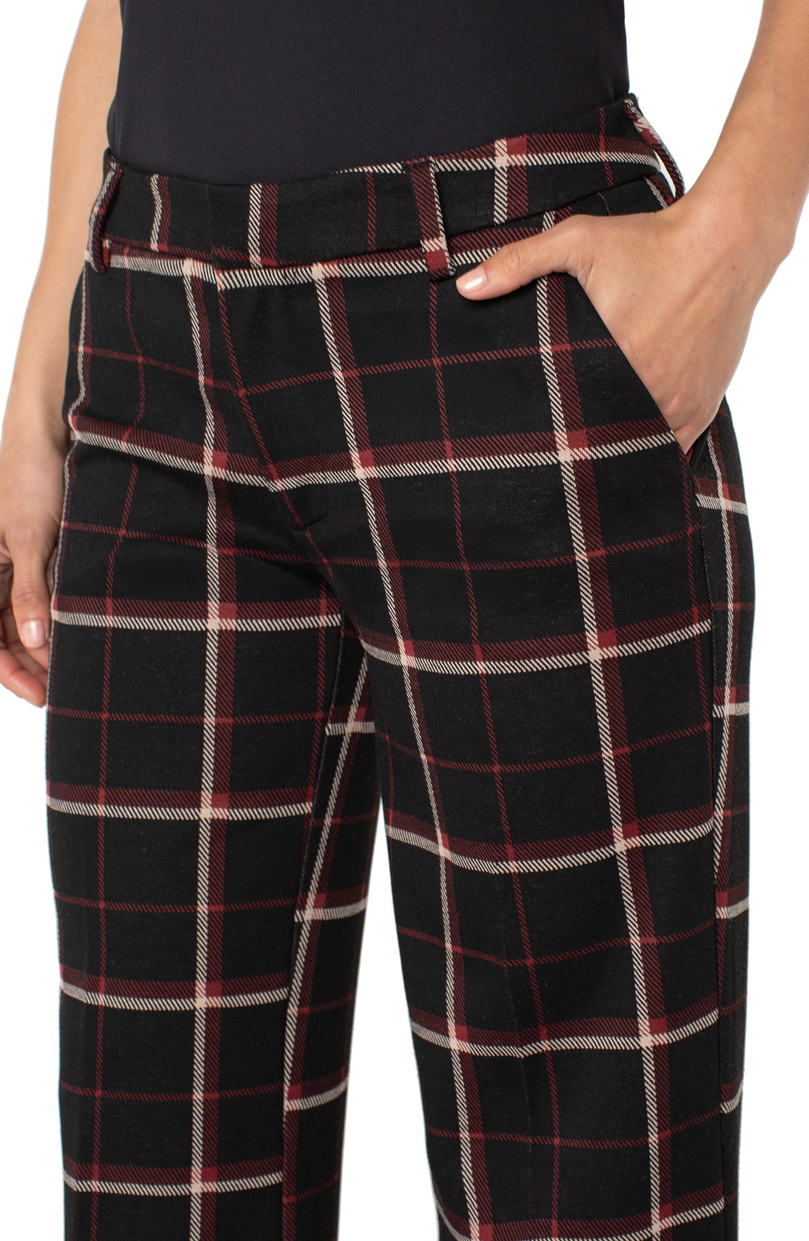 BLACK RED TATTERSALL PLAID
