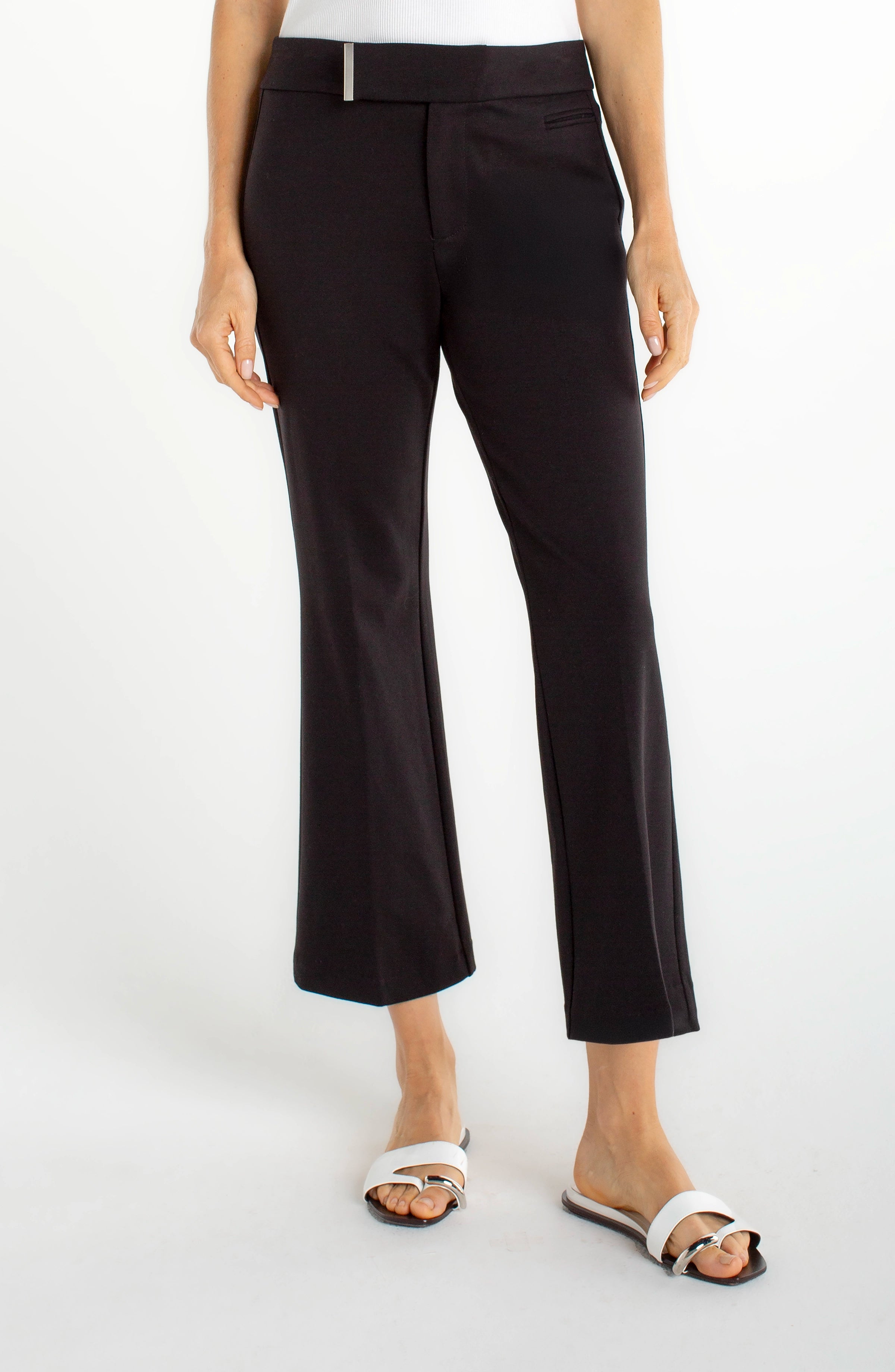CROP FLARE WITH EXTENDED TAB WAISTBAND – LIVERPOOL LOS ANGELES