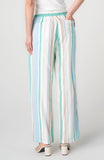 CREAM TEAL MULTI STRIPE