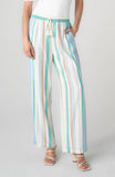 CREAM TEAL MULTI STRIPE