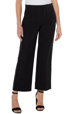 Open WIDE LEG ANKLE TROUSER WITH CHAIN TRIM WIDE LEG ANKLE TROUSER WITH CHAIN TRIM-1 in gallery view