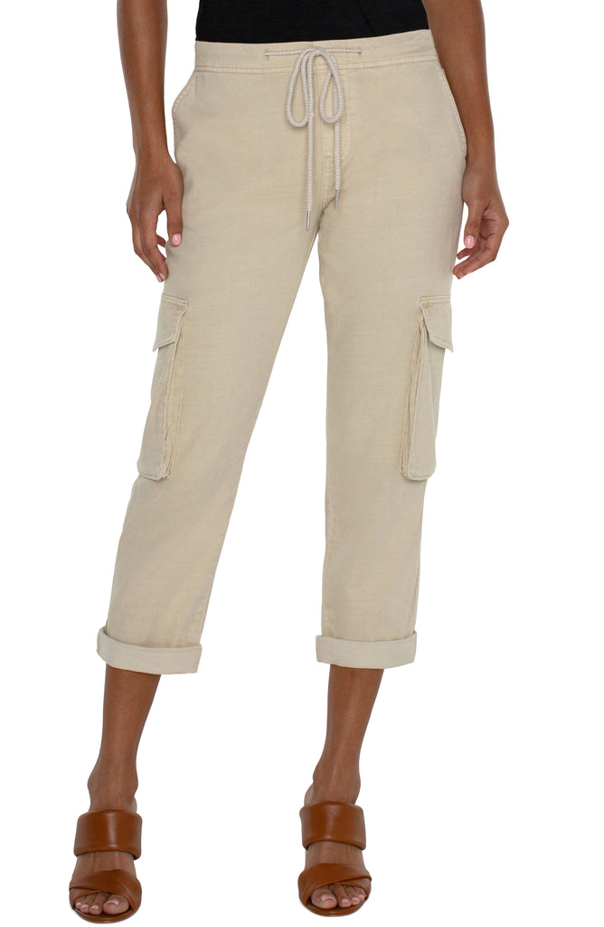 ◆THE MUSEUM VISITOR◆ HEART CARGO CAPRIPANTS BROWN 15684 0004840_ladies-brown-capri-
