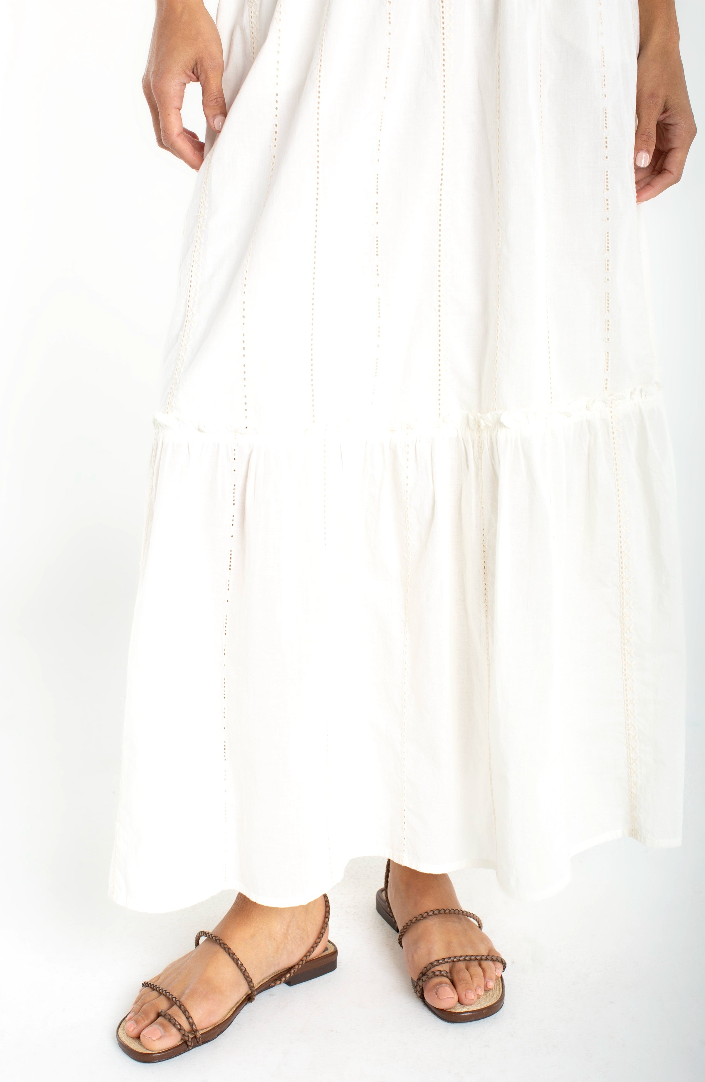 CREAM STRIPE EMBROIDERY