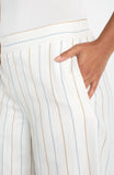 CREAM BLUE MULTI STRIPE