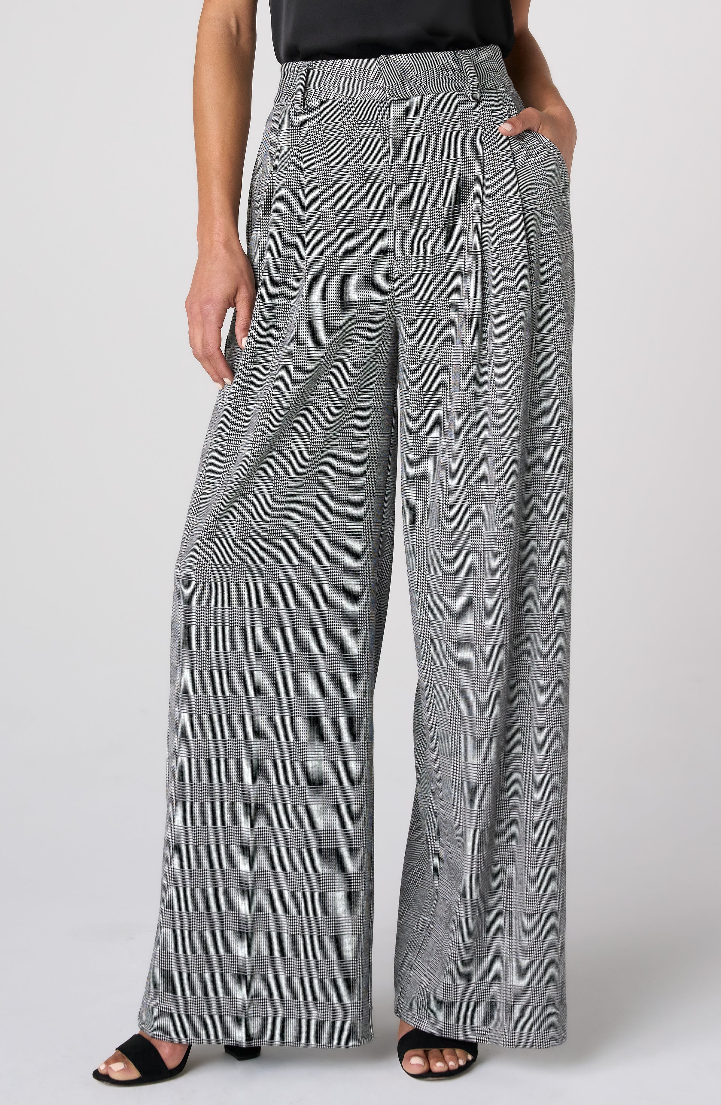 BLACK WHITE GLEN PLAID