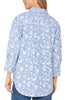 BLUE WHITE FLORAL STRIPE