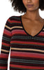 3/4 SLEEVE V-NECK KNIT TOP