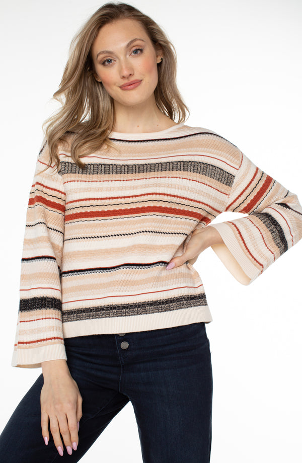RUST CREAM MULTI STRIPE